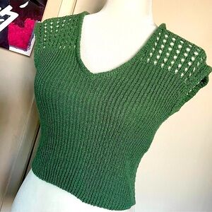 Zara Green Crochet Top
